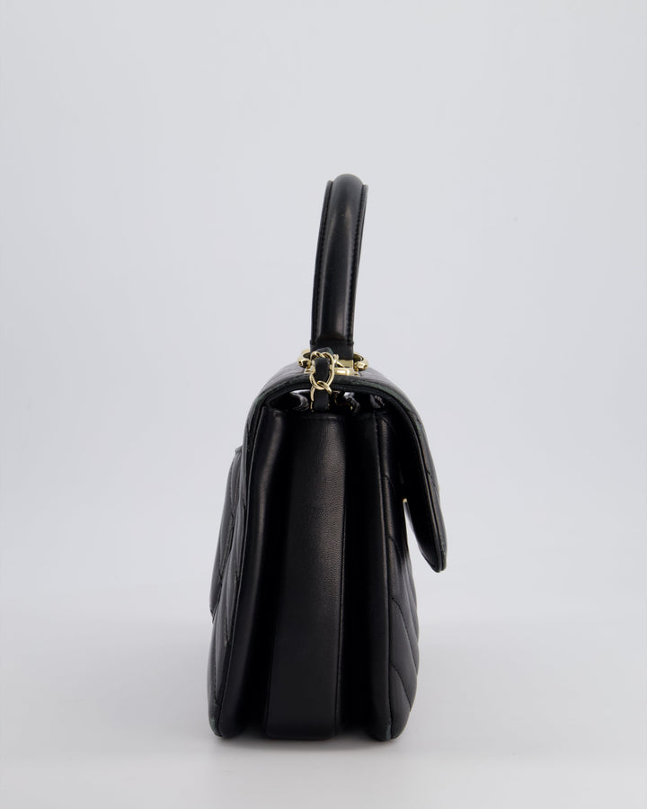 Top Quality Chanel Trendy Black CC Flap Bag in Quilted Lambskin Leather with Gold Hardware