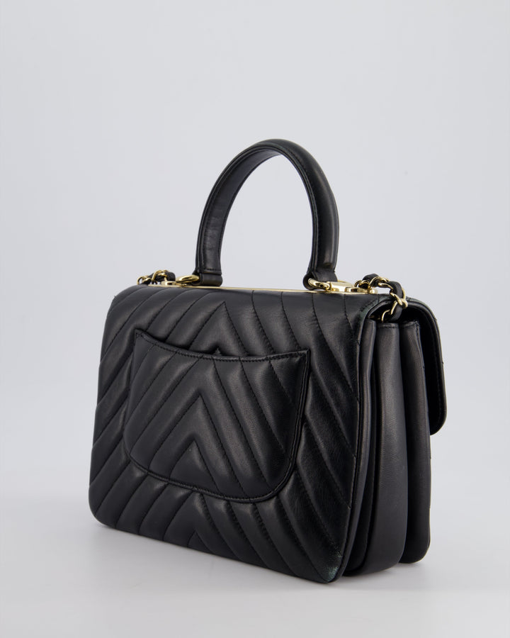 Top Quality Chanel Trendy Black CC Flap Bag in Quilted Lambskin Leather with Gold Hardware