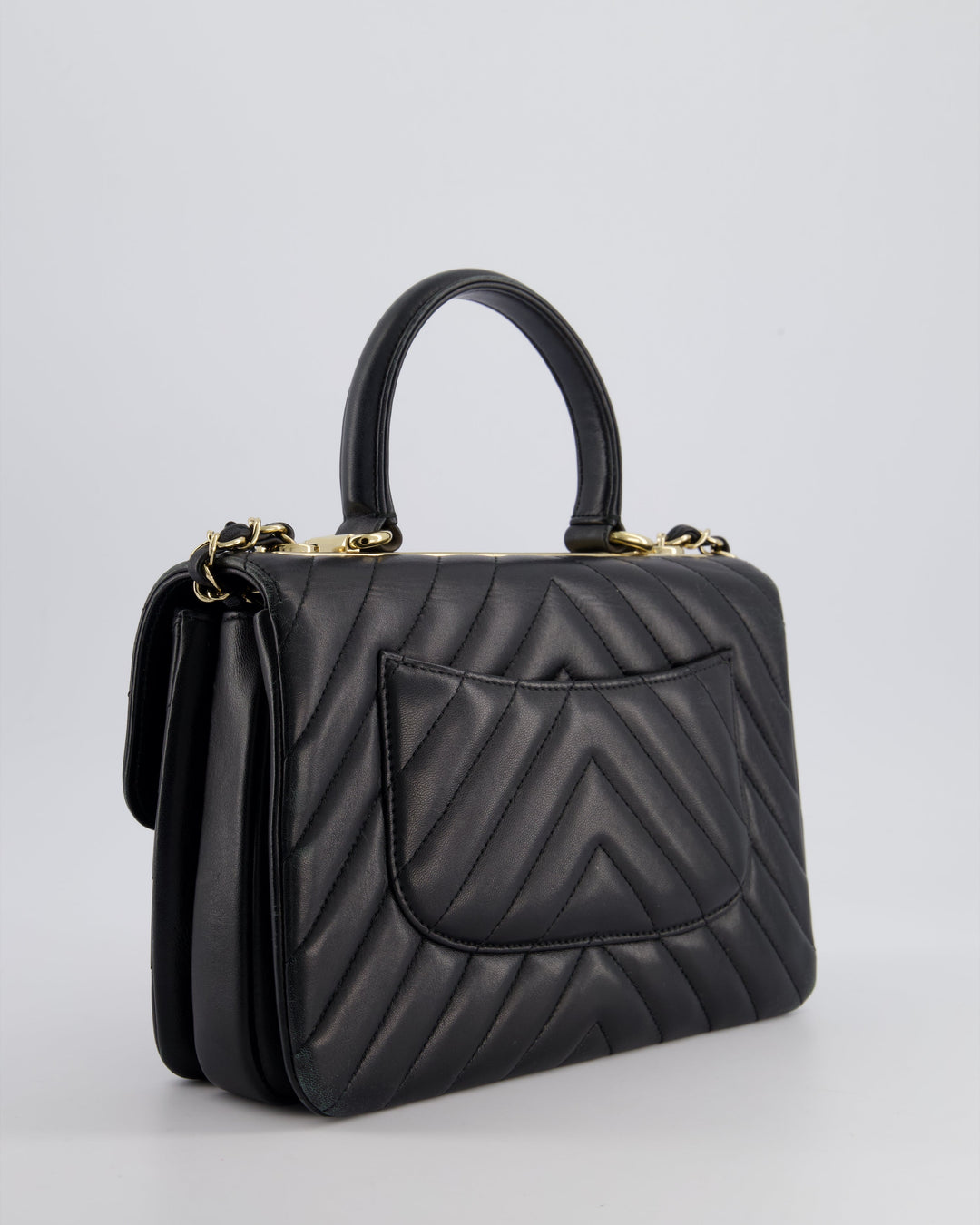 Top Quality Chanel Trendy Black CC Flap Bag in Quilted Lambskin Leather with Gold Hardware