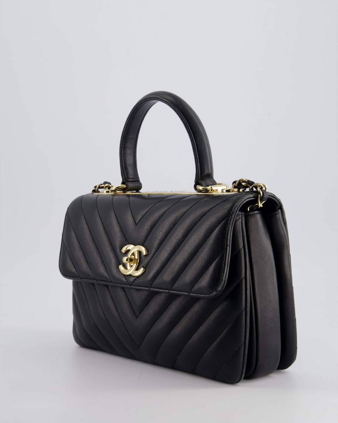 Top Quality Chanel Trendy Black CC Flap Bag in Quilted Lambskin Leather with Gold Hardware