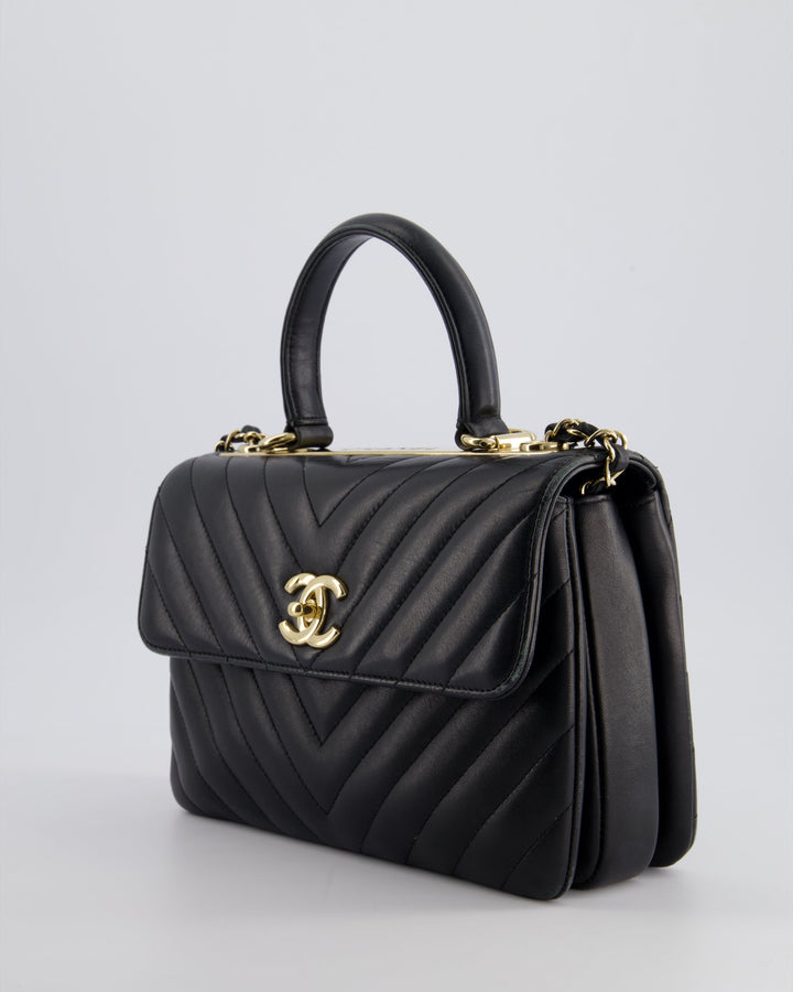 Top Quality Chanel Trendy Black CC Flap Bag in Quilted Lambskin Leather with Gold Hardware