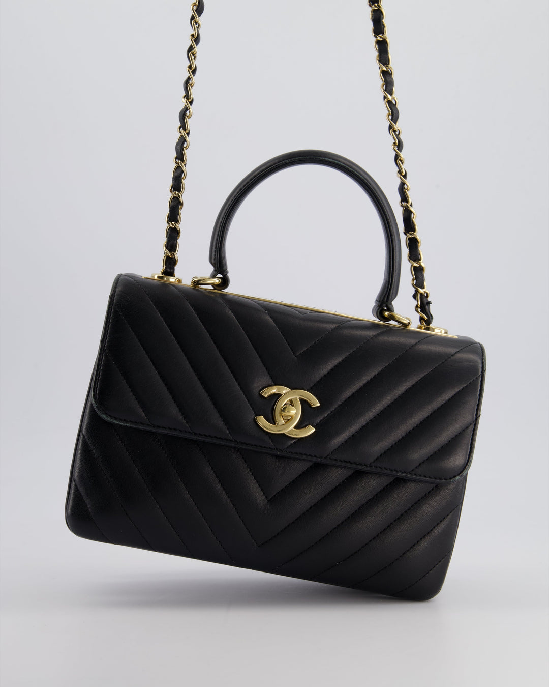 Top Quality Chanel Trendy Black CC Flap Bag in Quilted Lambskin Leather with Gold Hardware