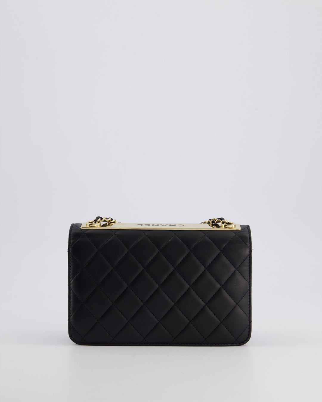 Top Quality Chanel Black Trendy Wallet on Chain Bag in Lambskin Leather with Champagne Gold Hardware