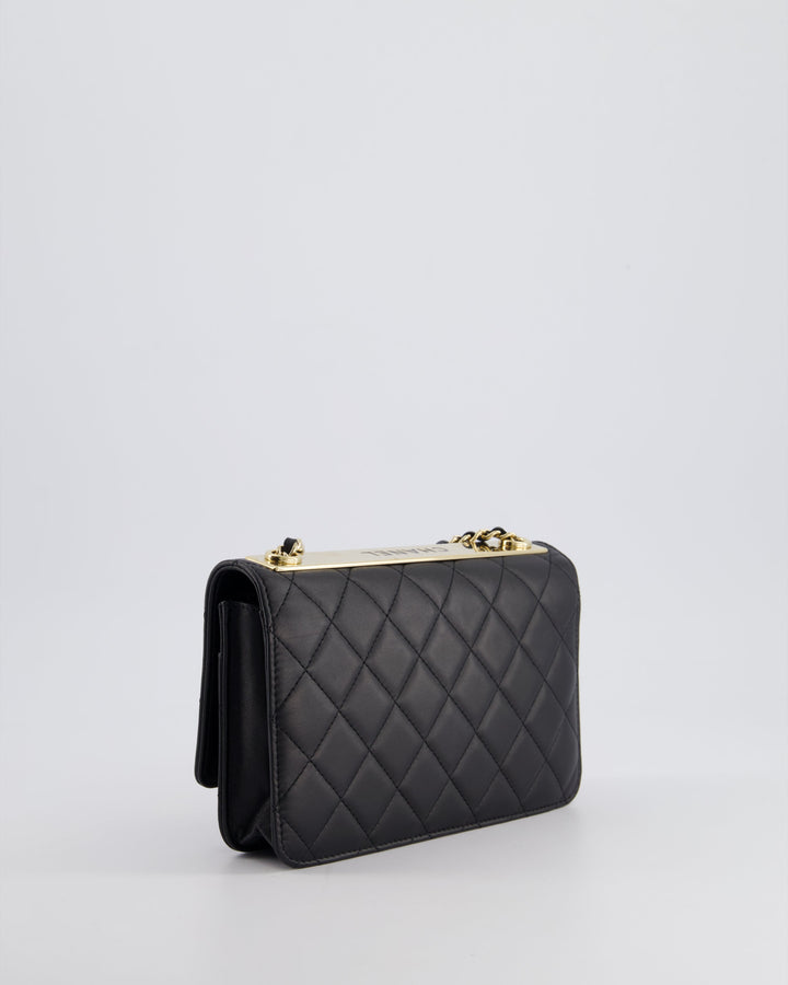 Top Quality Chanel Black Trendy Wallet on Chain Bag in Lambskin Leather with Champagne Gold Hardware