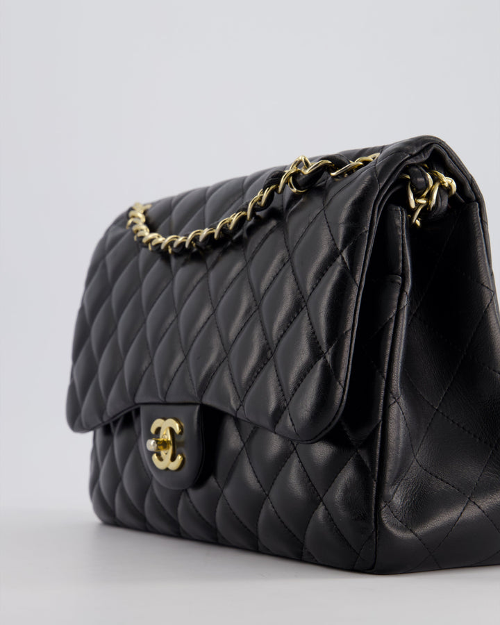 Top Quality Chanel Black Jumbo Classic Double Flap Bag in Lambskin with Gold Hardware Bag