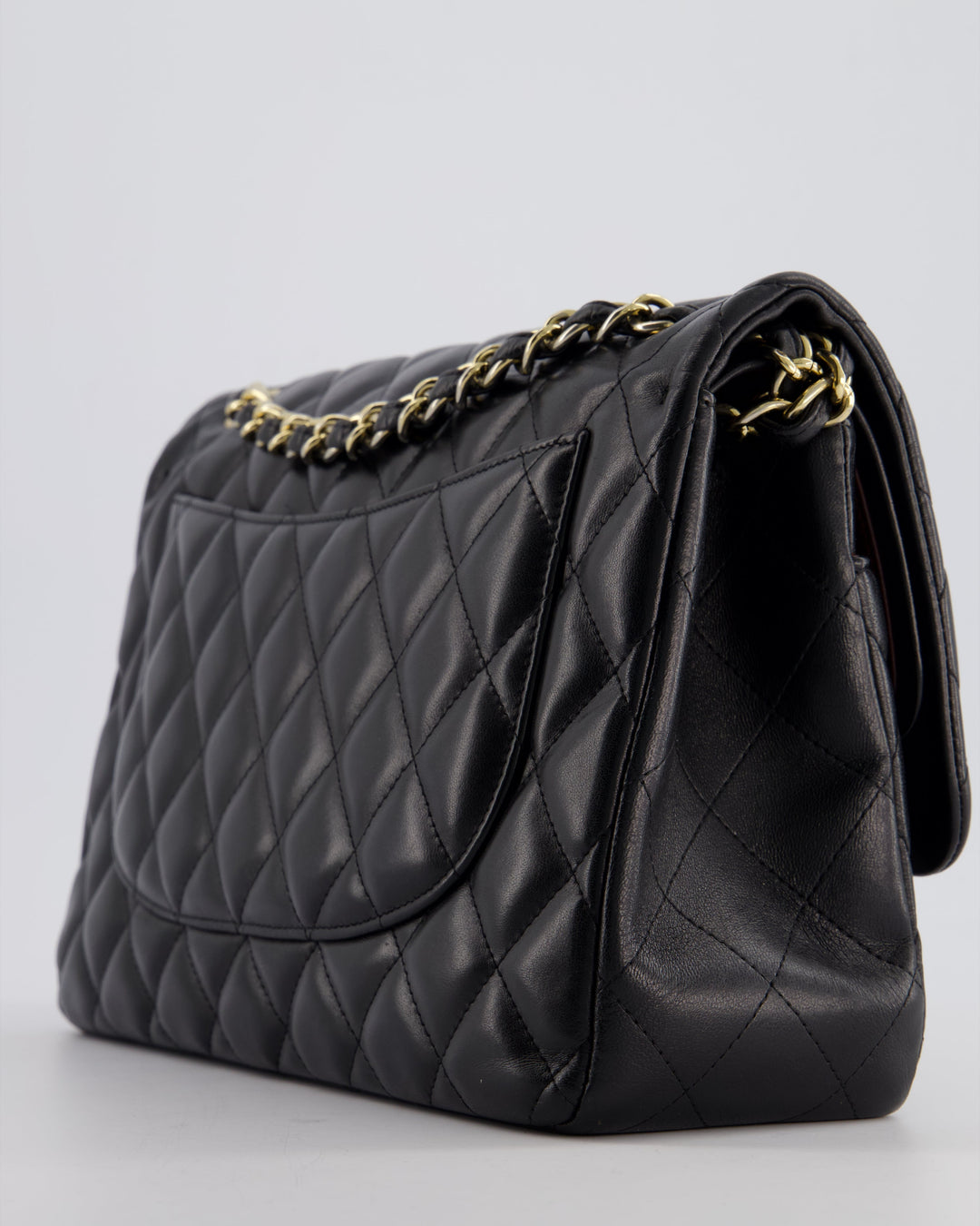 Top Quality Chanel Black Jumbo Classic Double Flap Bag in Lambskin with Gold Hardware Bag