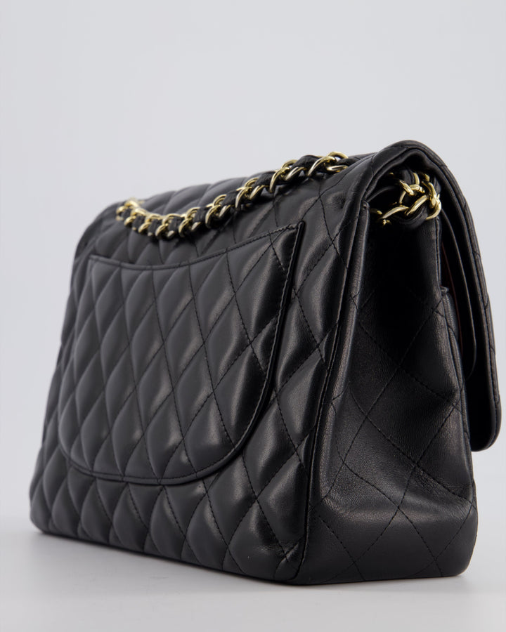 Top Quality Chanel Black Jumbo Classic Double Flap Bag in Lambskin with Gold Hardware Bag