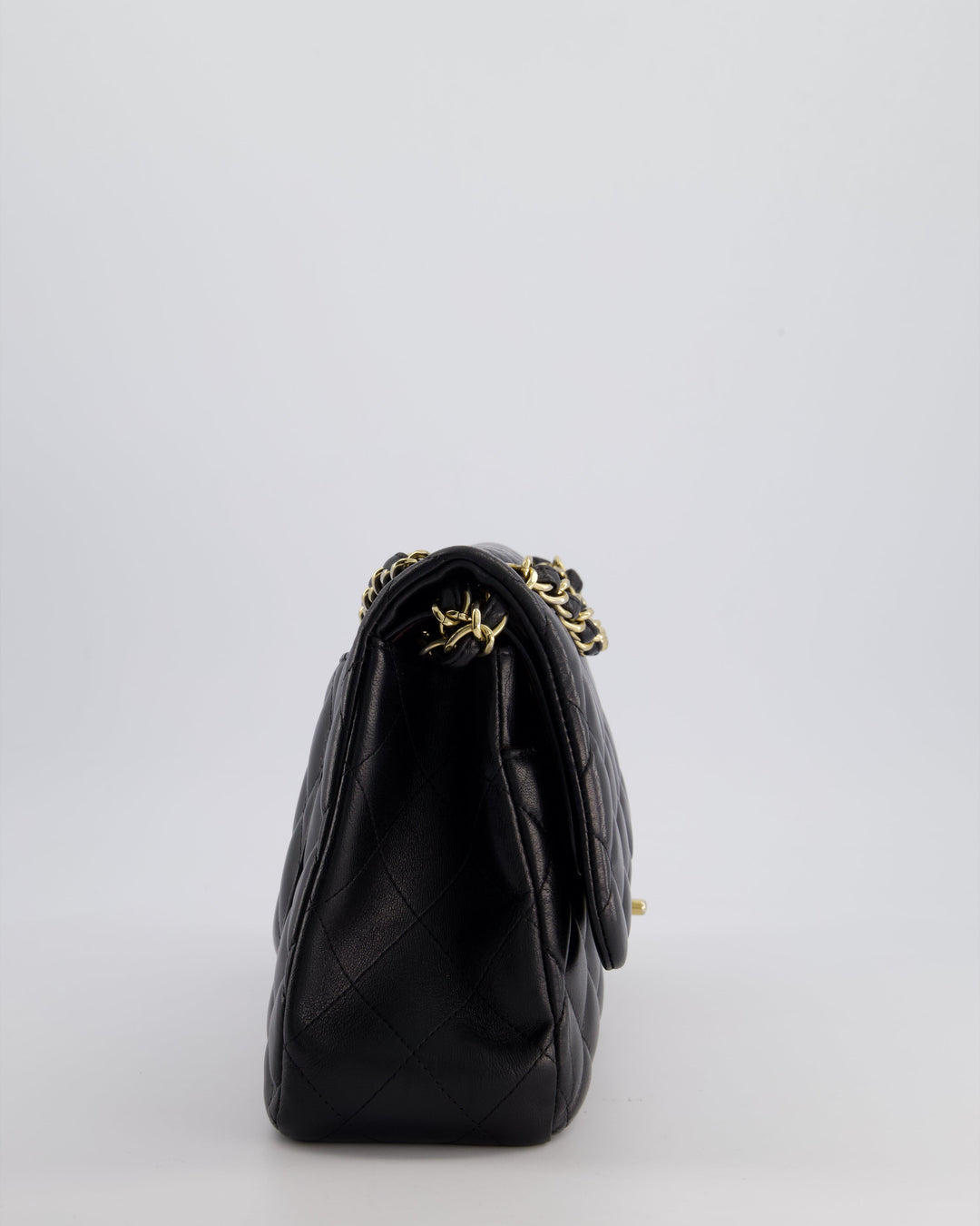 Top Quality Chanel Black Jumbo Classic Double Flap Bag in Lambskin with Gold Hardware Bag