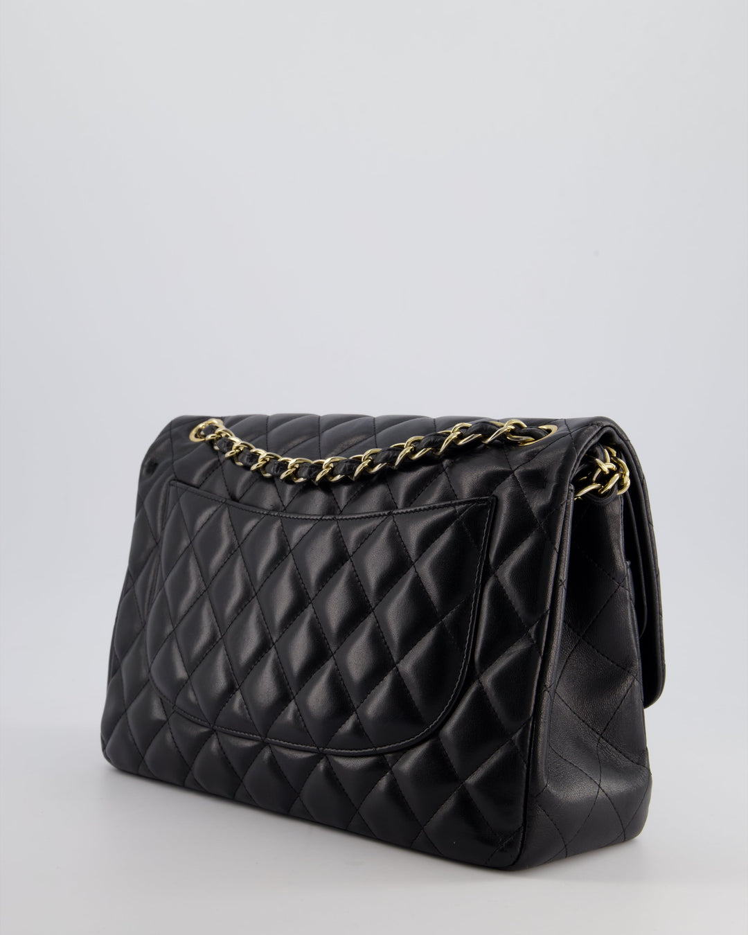 Top Quality Chanel Black Jumbo Classic Double Flap Bag in Lambskin with Gold Hardware Bag
