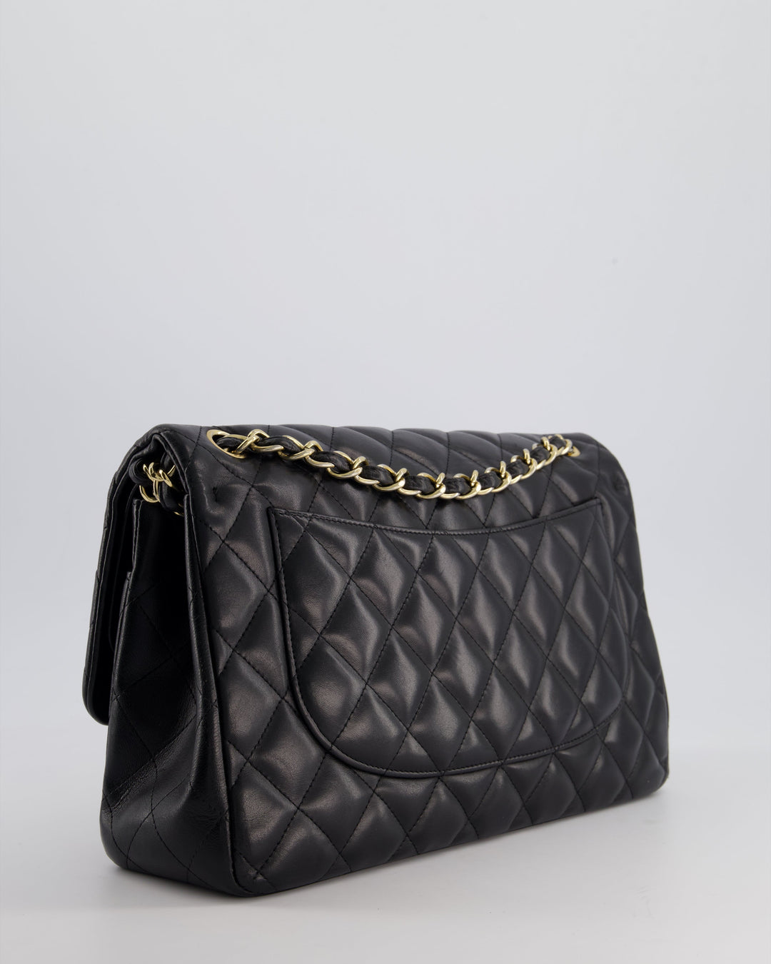 Top Quality Chanel Black Jumbo Classic Double Flap Bag in Lambskin with Gold Hardware Bag