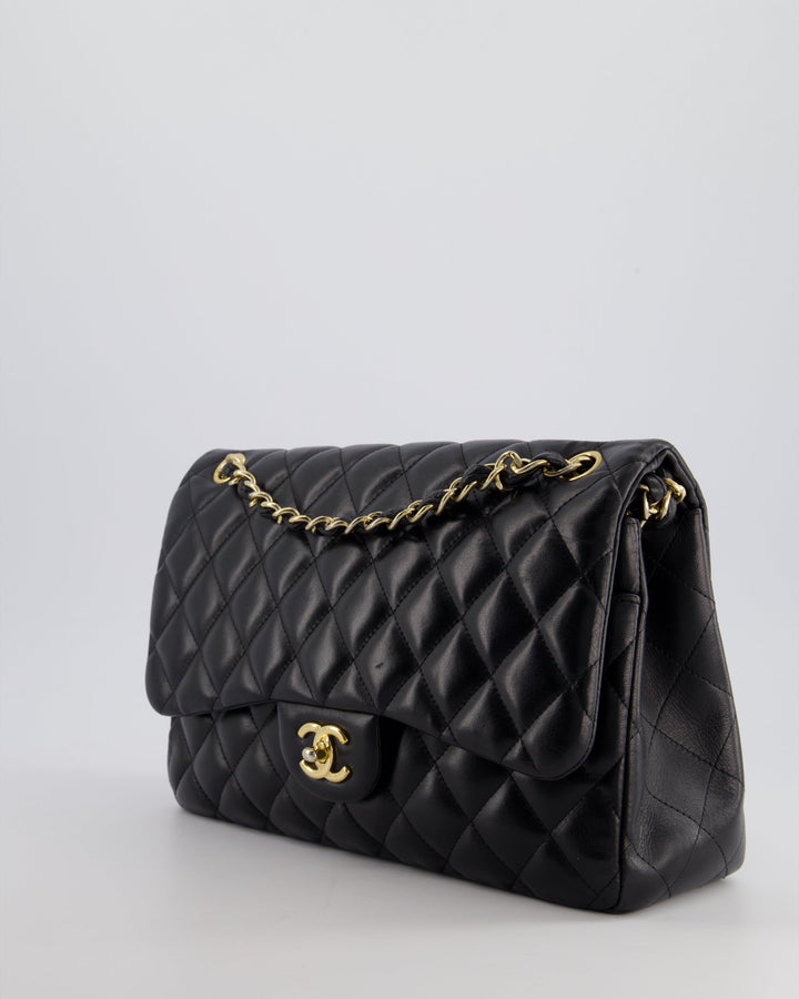Top Quality Chanel Black Jumbo Classic Double Flap Bag in Lambskin with Gold Hardware Bag