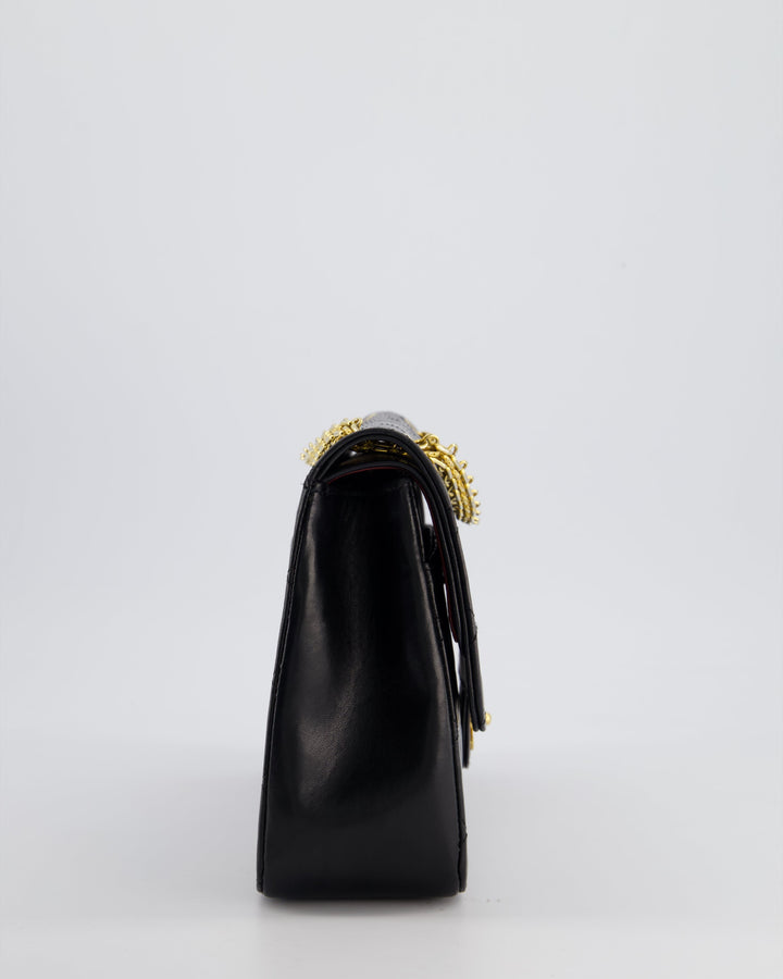 Top Quality Chanel Black Vintage Medium Lambskin Classic Flap with Stitched Edge and 24K Gold Hardware