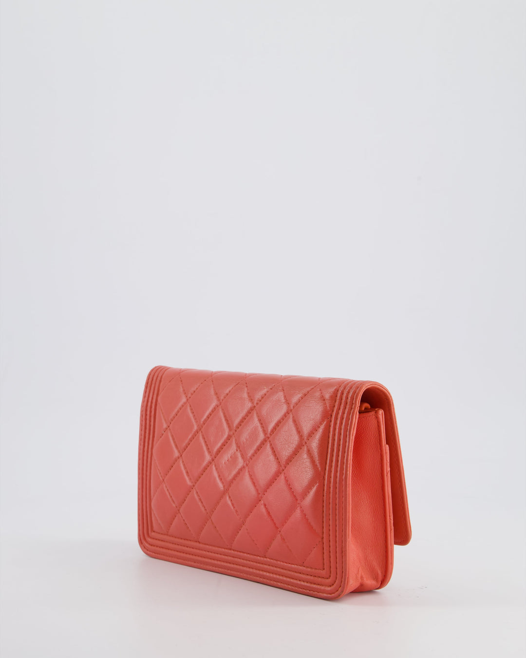 *FIRE PRICE* Top Quality Chanel Coral Boy Wallet On Chain with Champagne Gold Hardware
