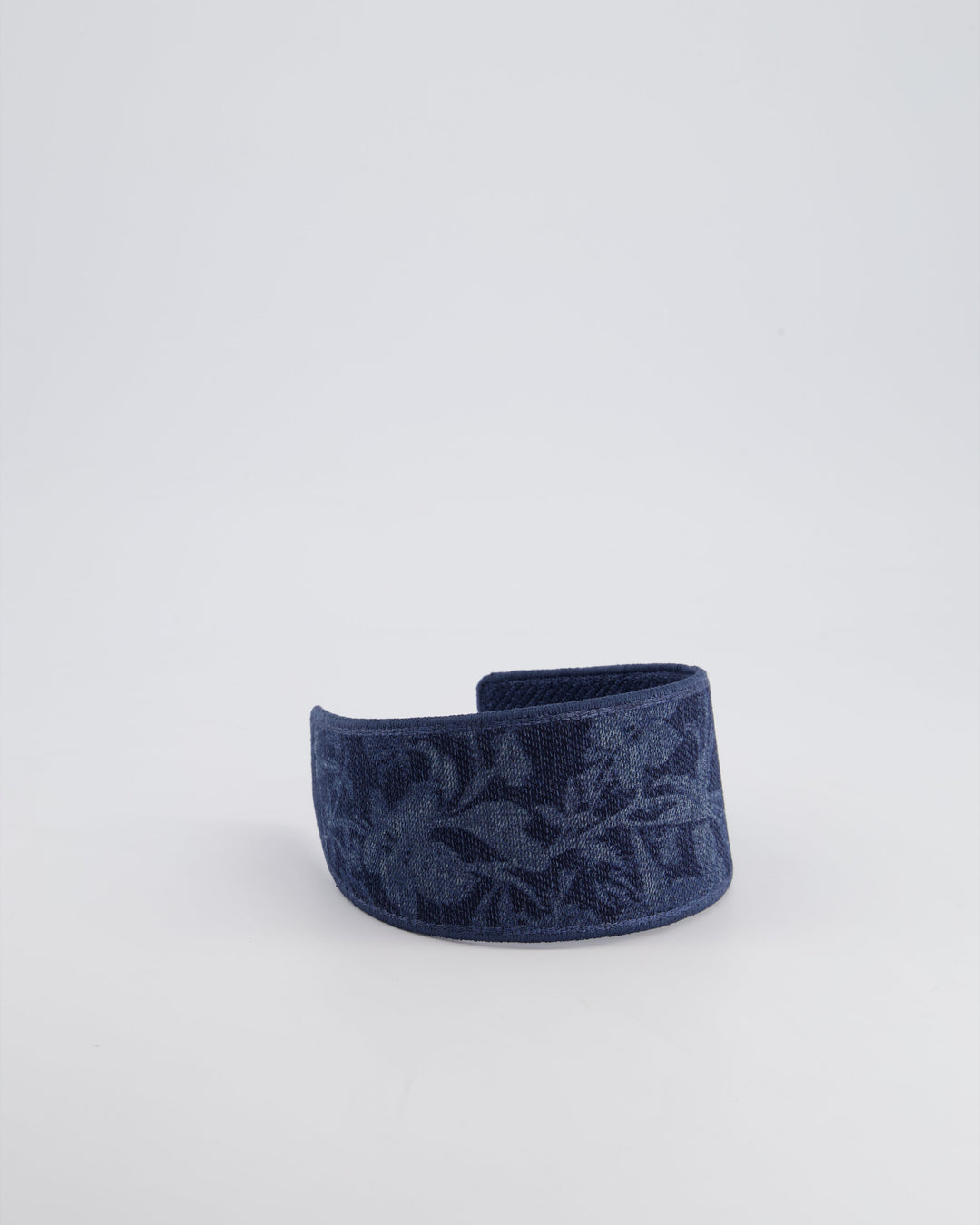 Christian Top quality Dior Navy Floral Print Headband Size O/S