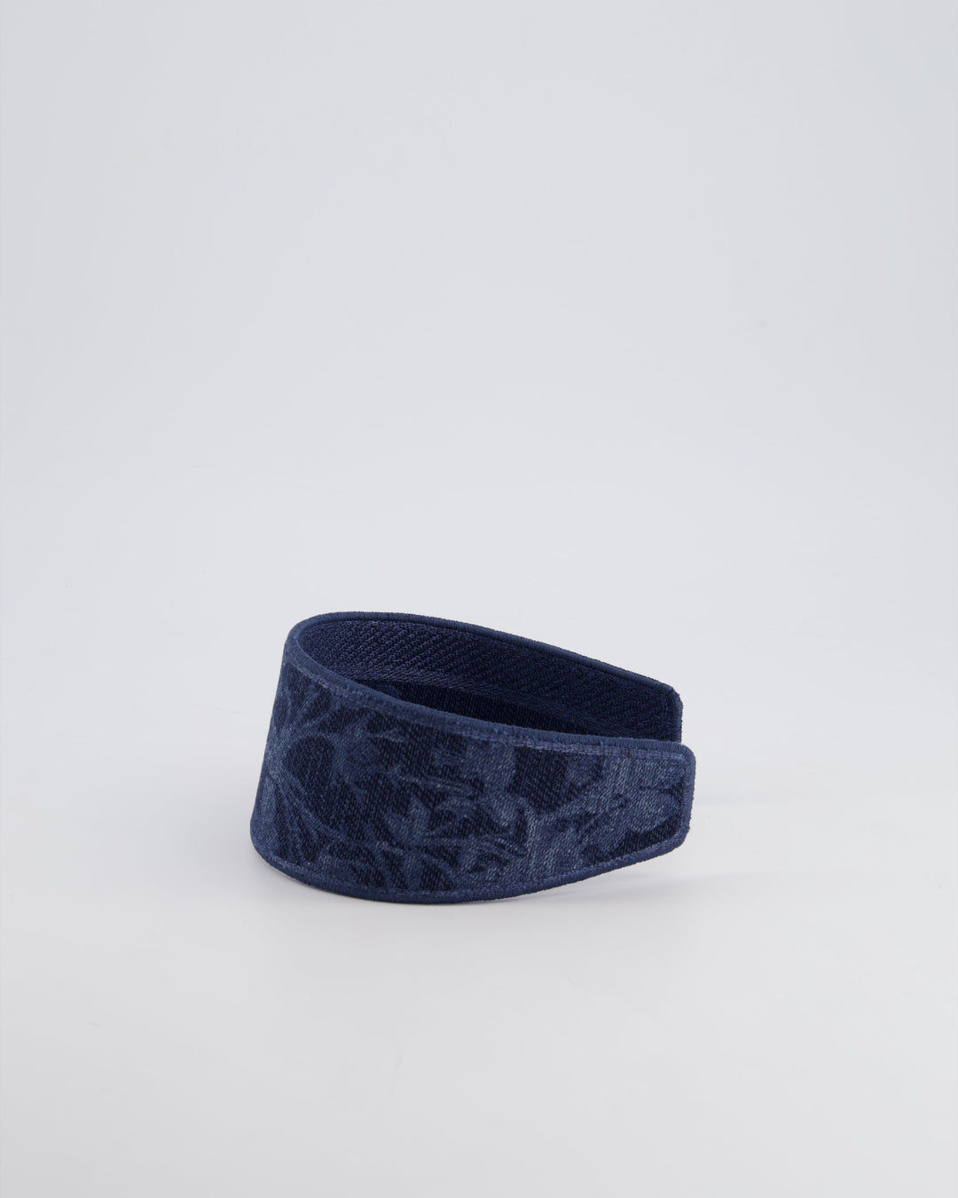Christian Top quality Dior Navy Floral Print Headband Size O/S