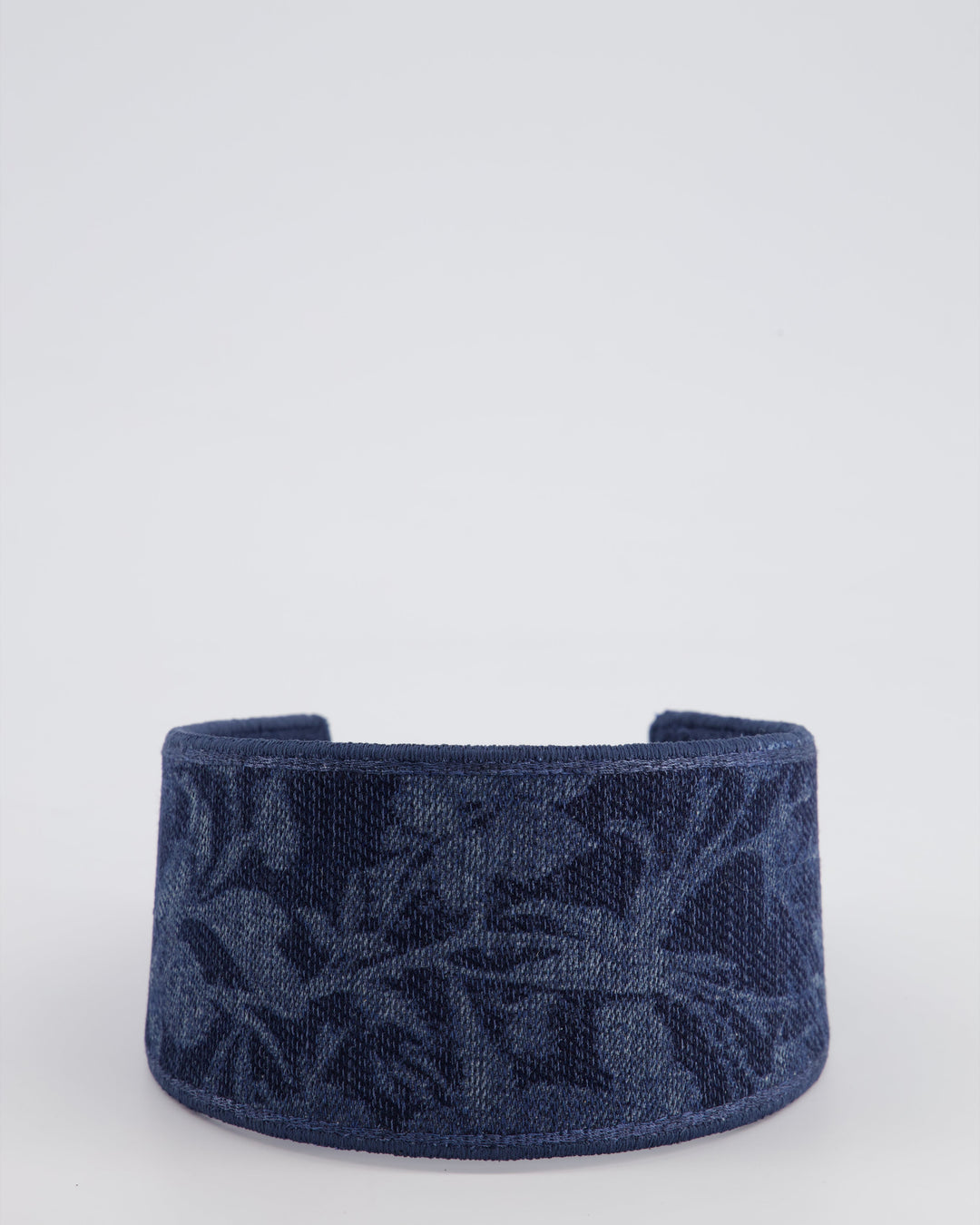 Christian Dior Navy Floral Print Headband Size O/S