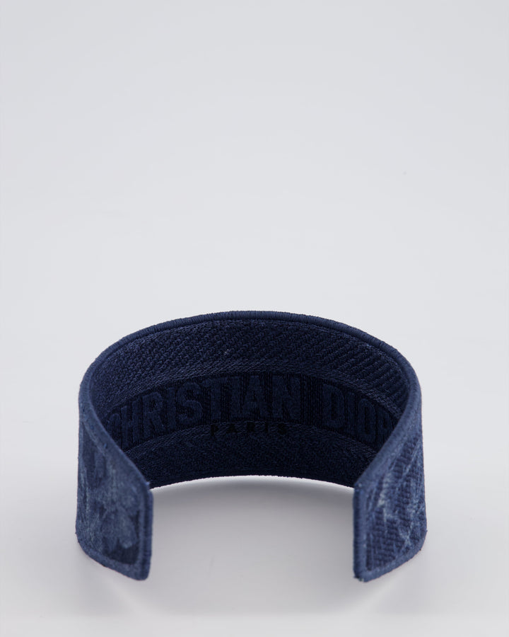 Christian Dior Navy Floral Print Headband Size O/S