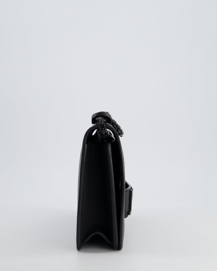 *FIRE PRICE* Christian Dior Black Matte J'ADior Medium Flap Bag in Smooth Calfskin Leather with Black Hardware