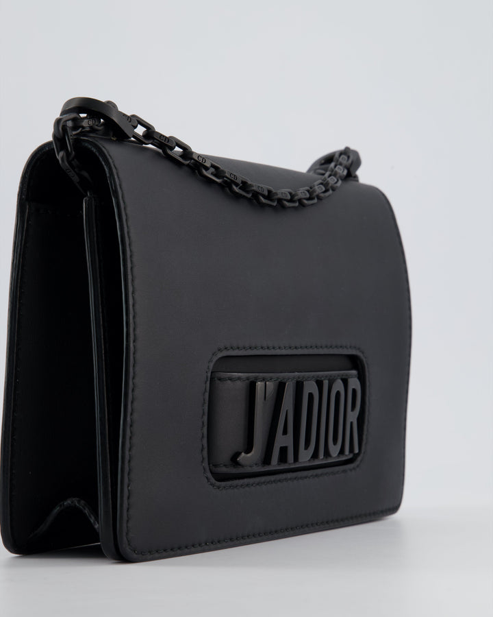 *FIRE PRICE* Christian Dior Black Matte J'ADior Medium Flap Bag in Smooth Calfskin Leather with Black Hardware
