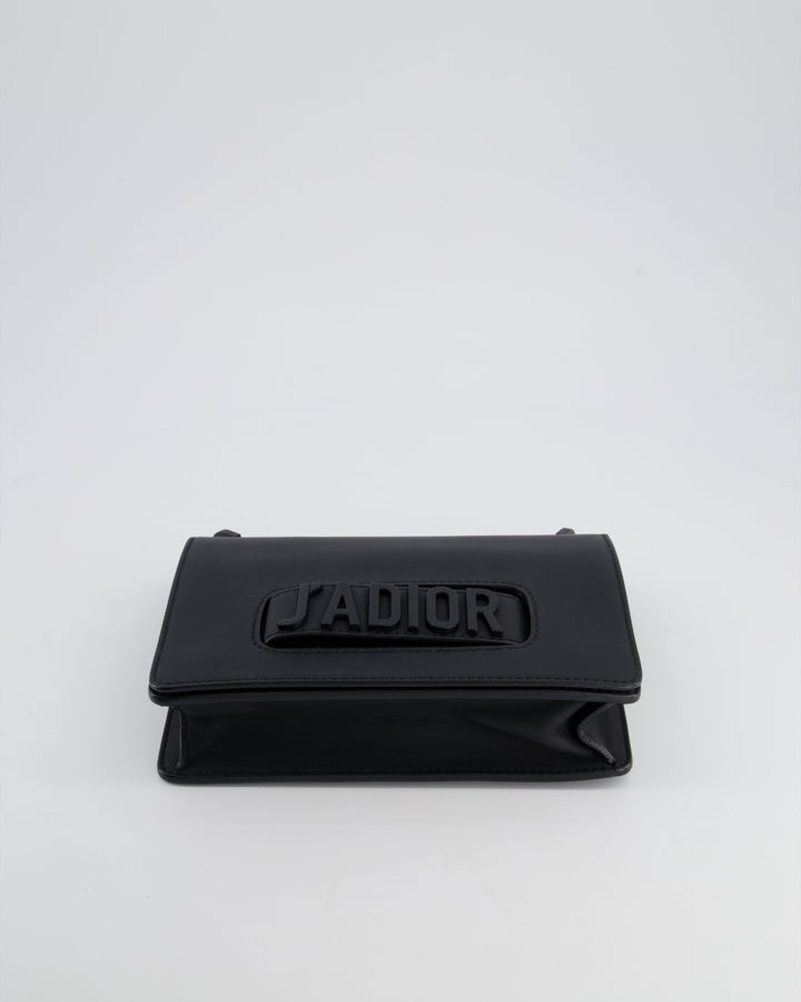 *FIRE PRICE* Christian Dior Black Matte J'ADior Medium Flap Bag in Smooth Calfskin Leather with Black Hardware