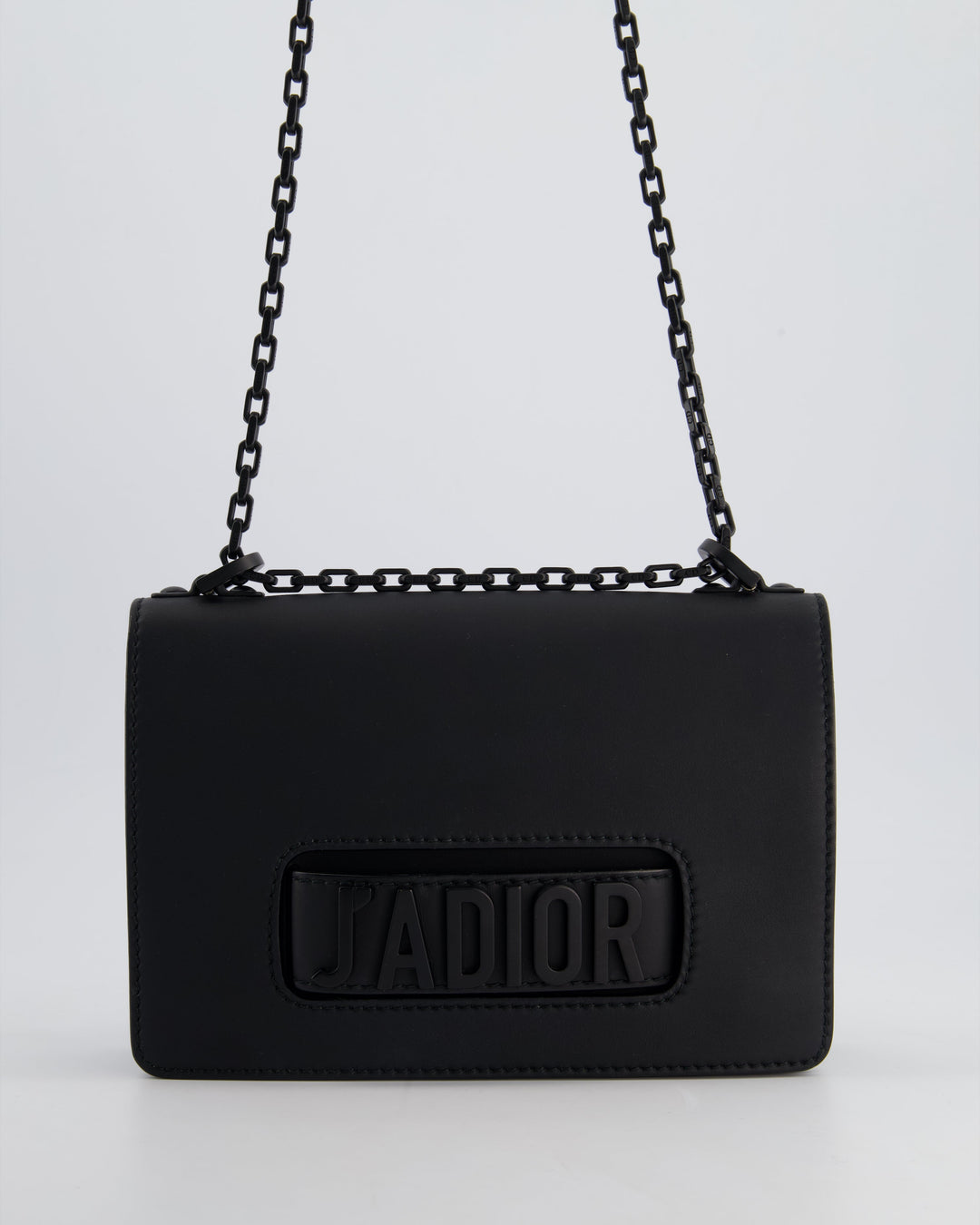 *FIRE PRICE* Christian Top quality Dior Black Matte J'ATop quality Dior Medium Flap Bag in Smooth Calfskin Leather with Black Hardware