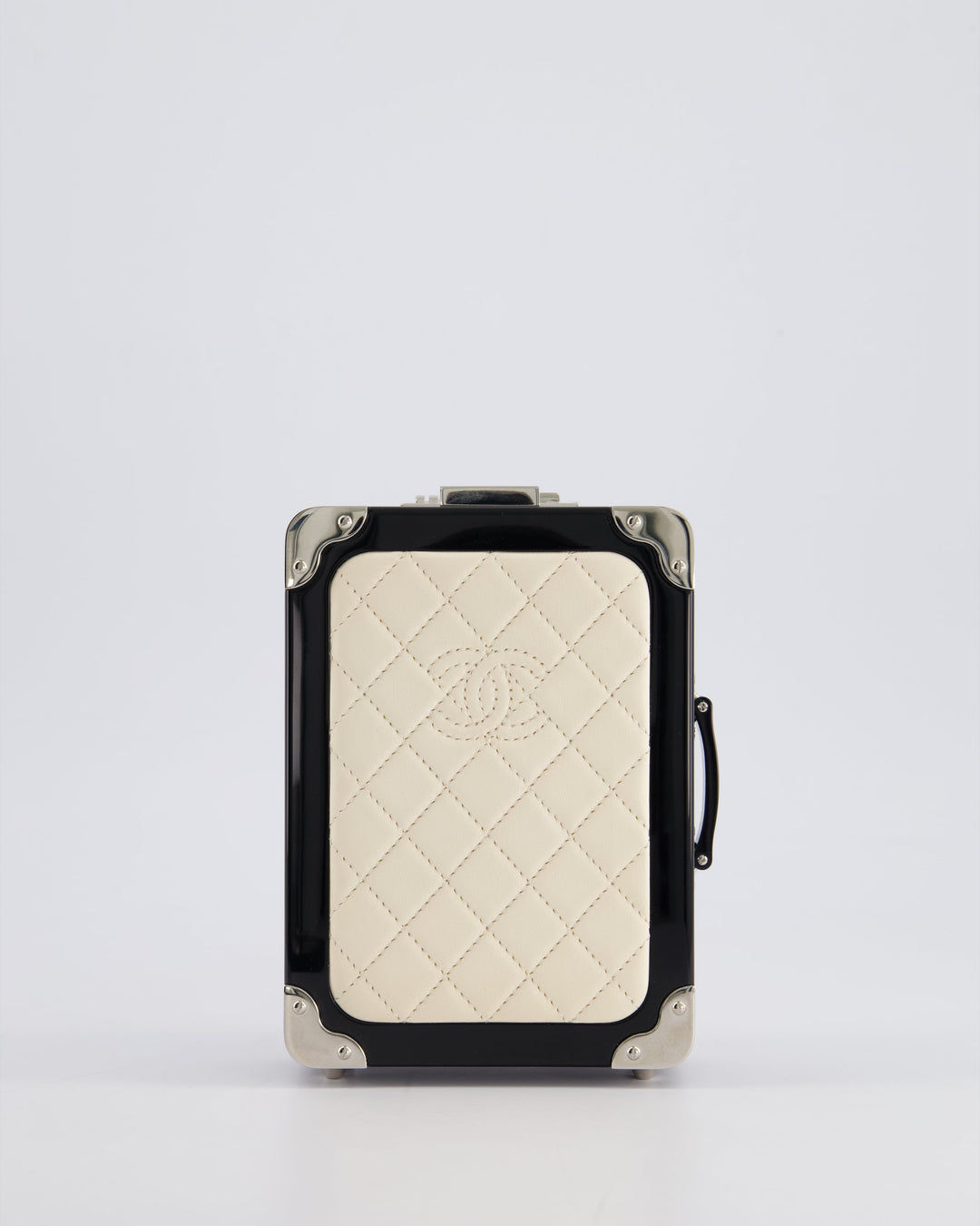 *RARE* Top Quality Chanel 2016 Airlines Evening In The Air Trolley Minaudi√®re Bag with Silver Hardware and Quilted Leather with CC Logo Detail