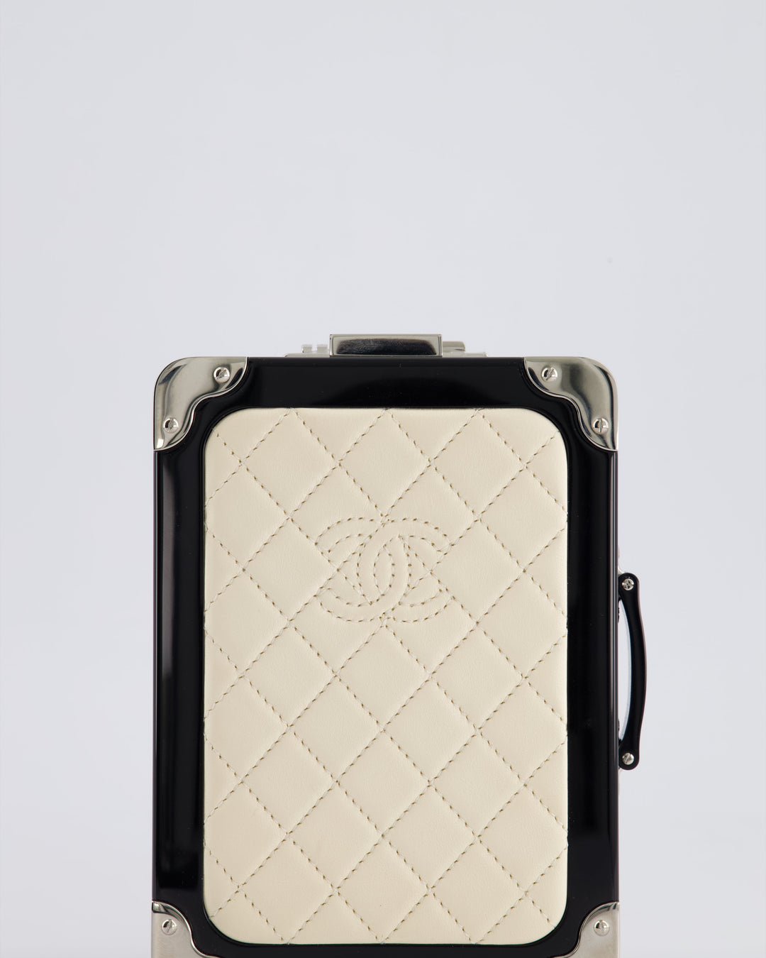 *RARE* Top Quality Chanel 2016 Airlines Evening In The Air Trolley Minaudi√®re Bag with Silver Hardware and Quilted Leather with CC Logo Detail