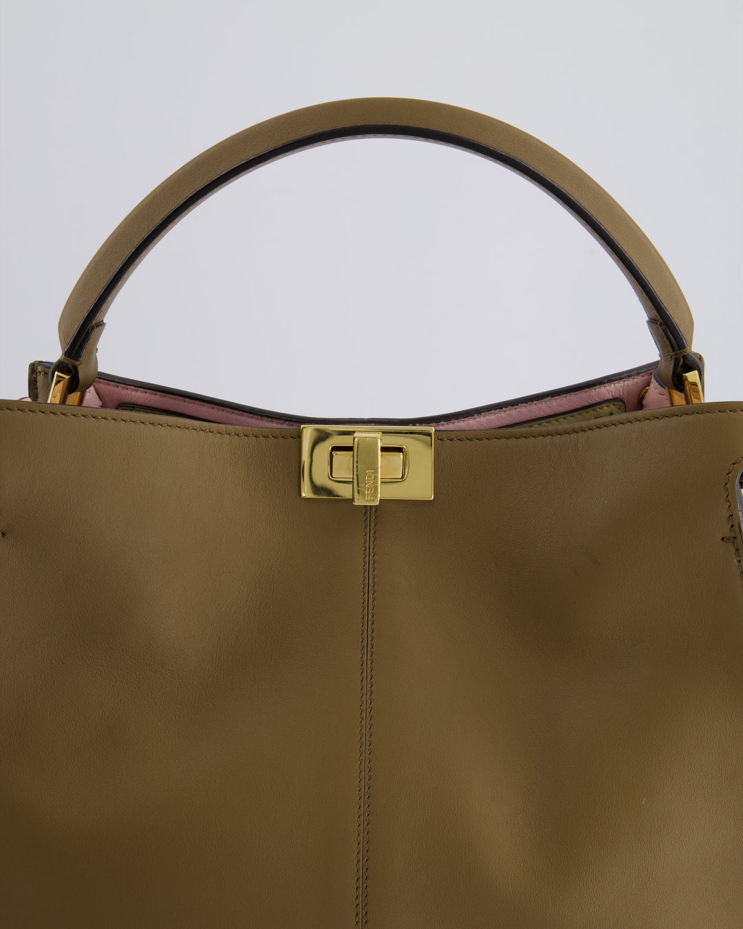 *FIRE PRICE* Top quality Fendi Brown and Pink Medium Peekaboo XLite Bicolour Leather Bag with Gold Hardware
