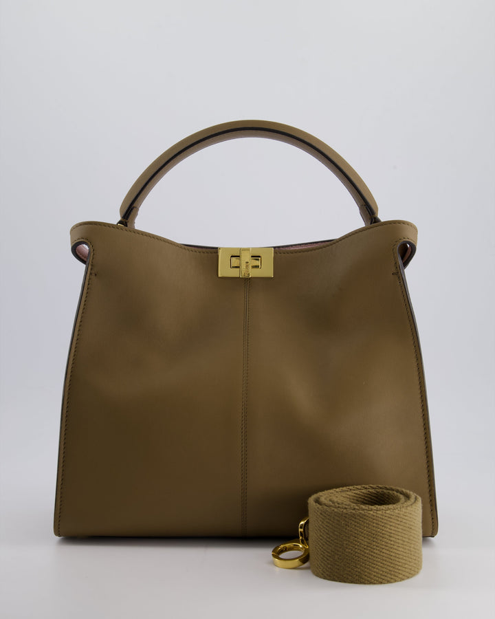 *FIRE PRICE* Top quality Fendi Brown and Pink Medium Peekaboo XLite Bicolour Leather Bag with Gold Hardware