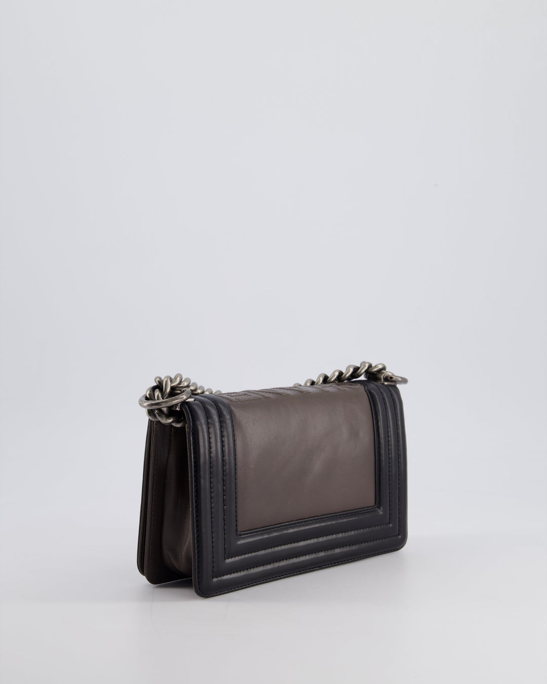 *FIRE PRICE* Top Quality Chanel Brown and Black Small Boy Bag in Smooth Calfskin with Ruthenium Hardware