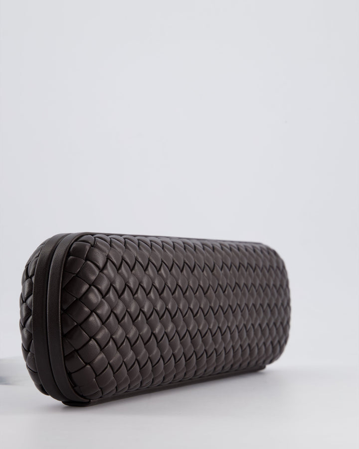 *HOT* Top Quality Bottega Veneta Chocolate Brown Intrecciato Stretch Long Clutch Bag