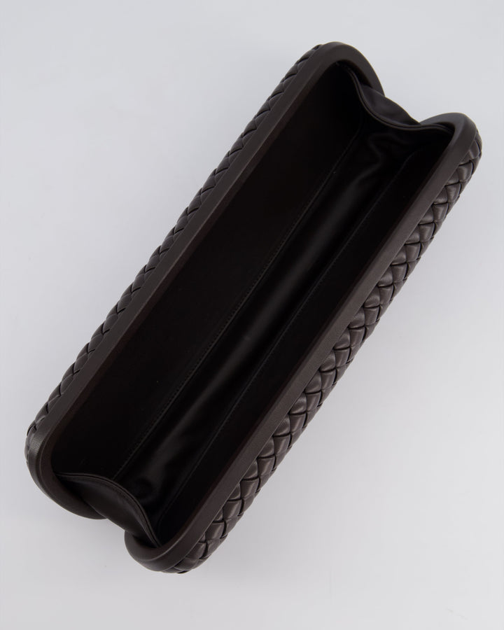*HOT* Top Quality Bottega Veneta Chocolate Brown Intrecciato Stretch Long Clutch Bag