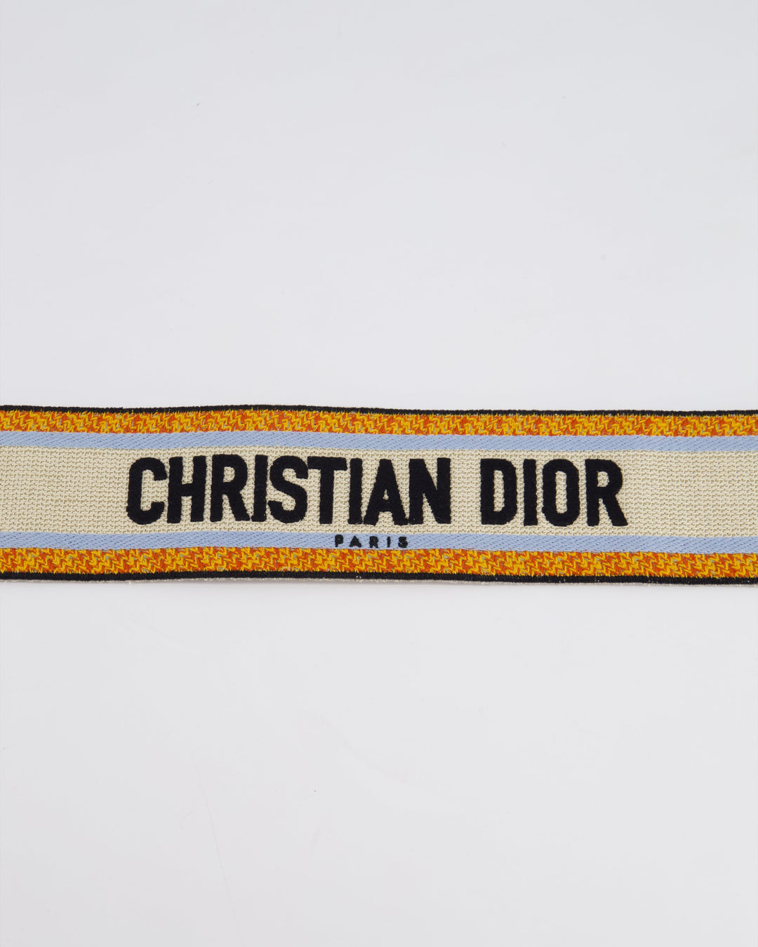 Christian Top quality Dior Orange, Blue & Cream Canvas Guitar Bag Strap with Antique Gold Hardware RRP ¬£890
