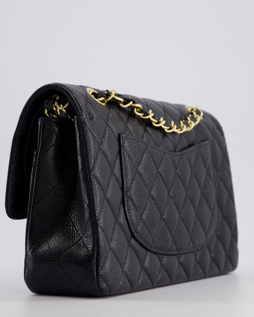 *HOT* Top Quality Chanel Black Medium Classic Double Flap Bag in Caviar Leather with Gold Hardware