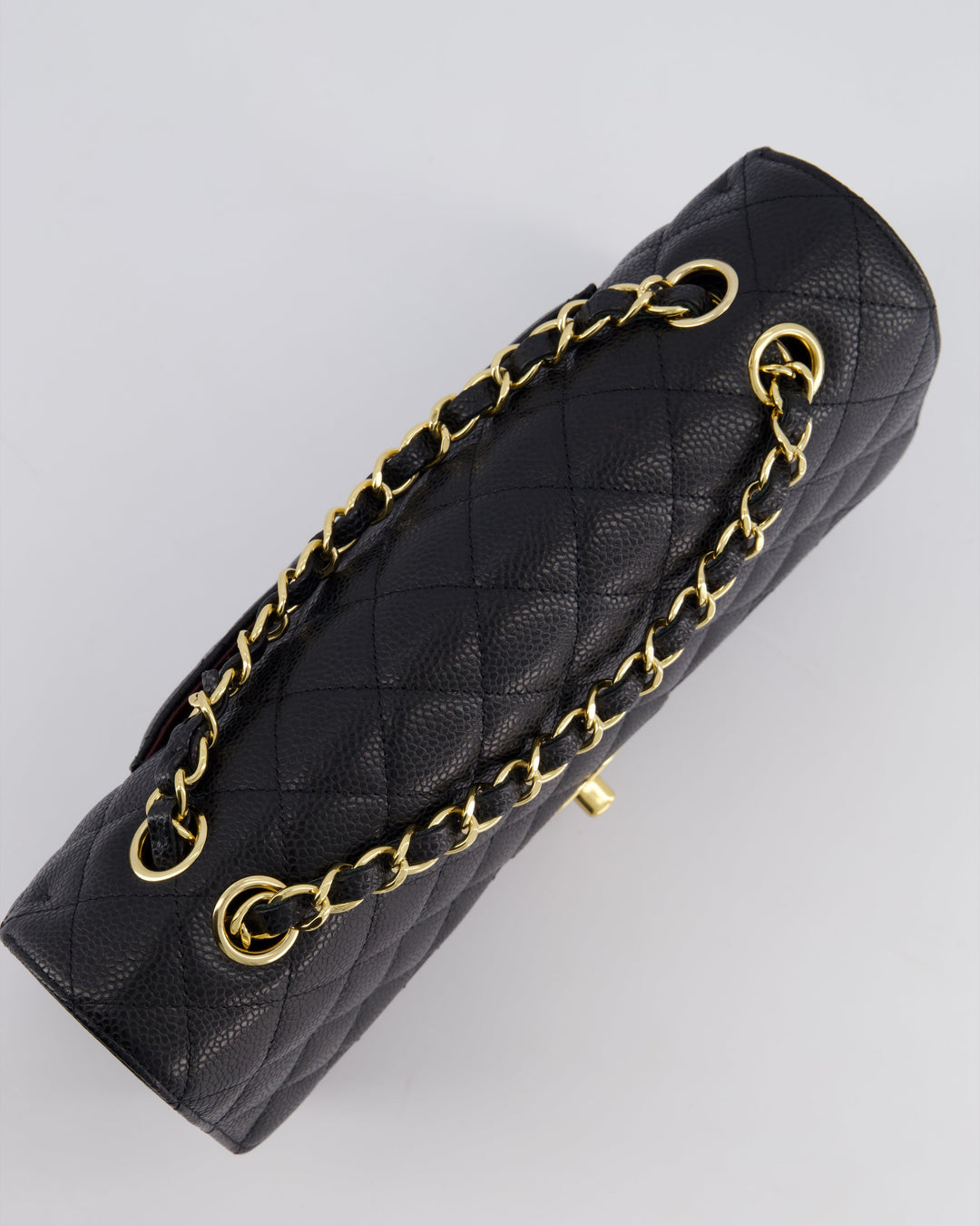 *HOT* Top Quality Chanel Black Medium Classic Double Flap Bag in Caviar Leather with Gold Hardware