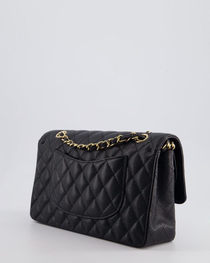 *HOT* Top Quality Chanel Black Medium Classic Double Flap Bag in Caviar Leather with Gold Hardware