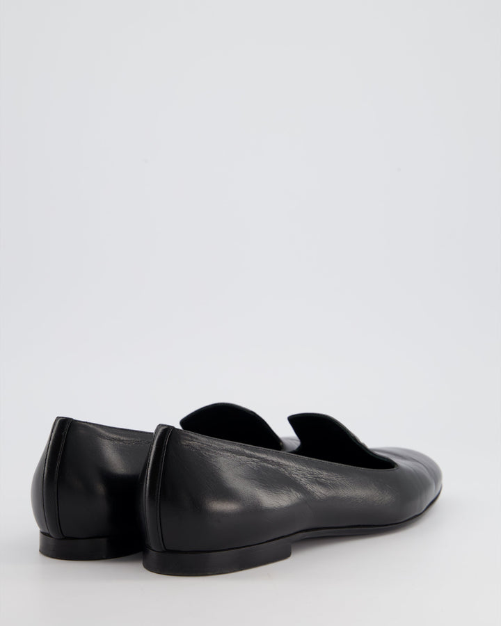 Top Quality Chanel Black CC Lambskin Loafers Size EU 38