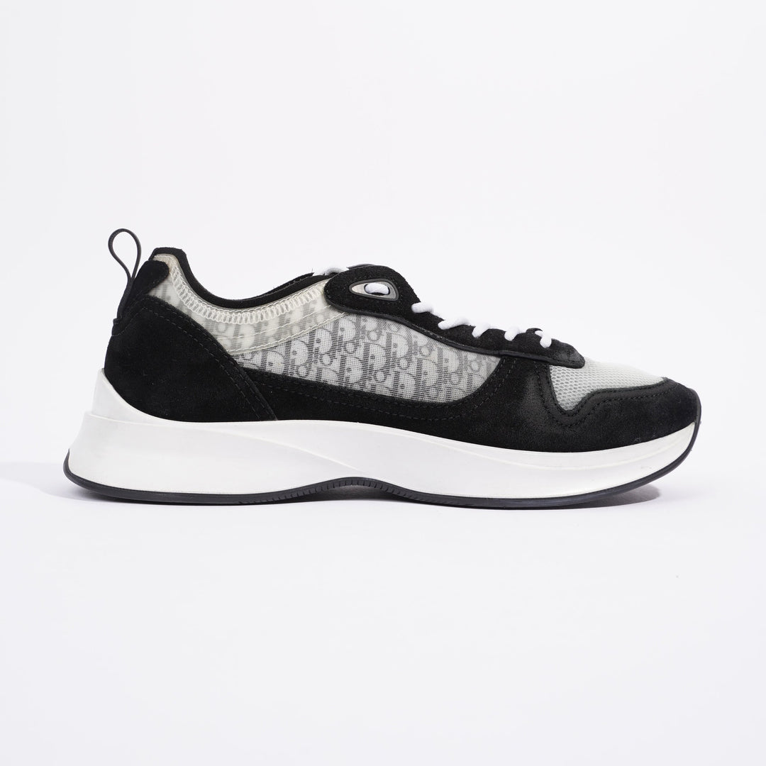 Christian Dior B25 Black / White / Black Oblique Mesh EU 41 UK 7
