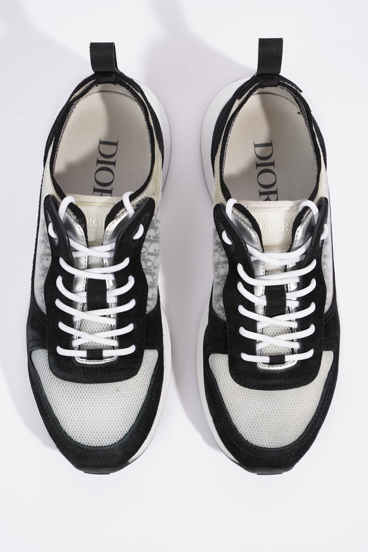 Christian Dior B25 Black / White / Black Oblique Mesh EU 41 UK 7