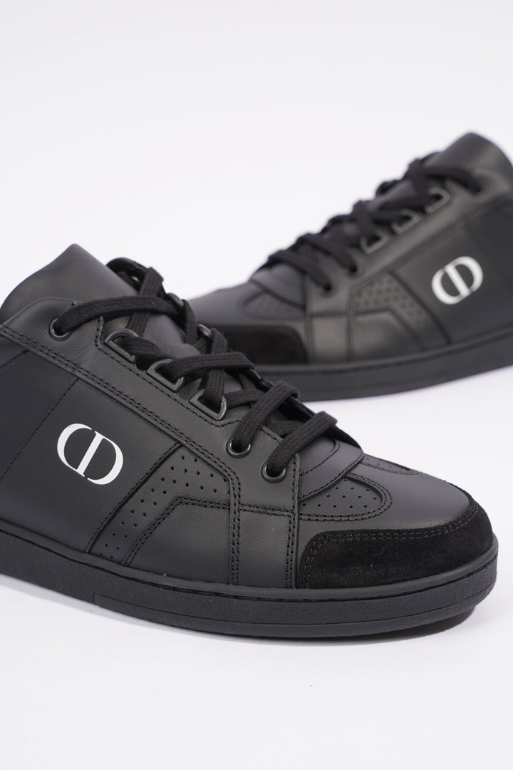 Christian Dior CD Low Top Sneaker Black Leather EU 38.5 UK 5.5