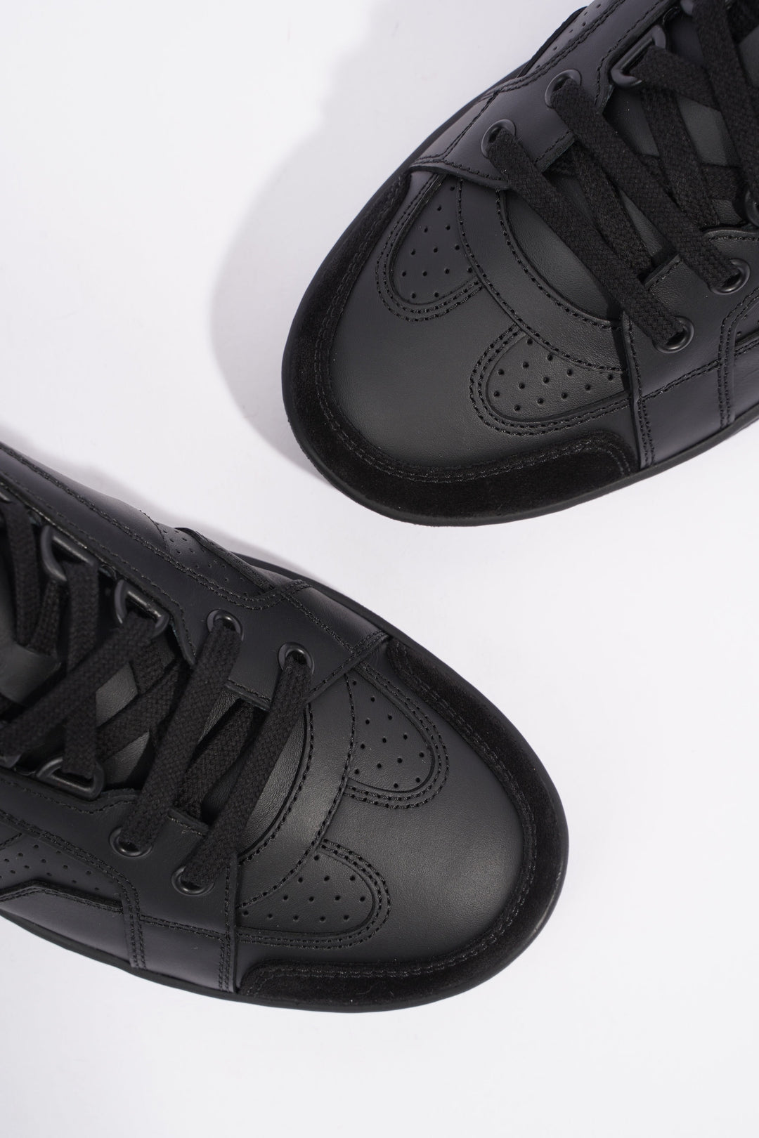 Christian Dior CD Low Top Sneaker Black Leather EU 38.5 UK 5.5