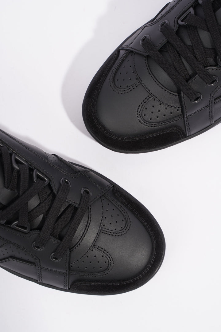 Christian Dior CD Low Top Sneaker Black Leather EU 38.5 UK 5.5