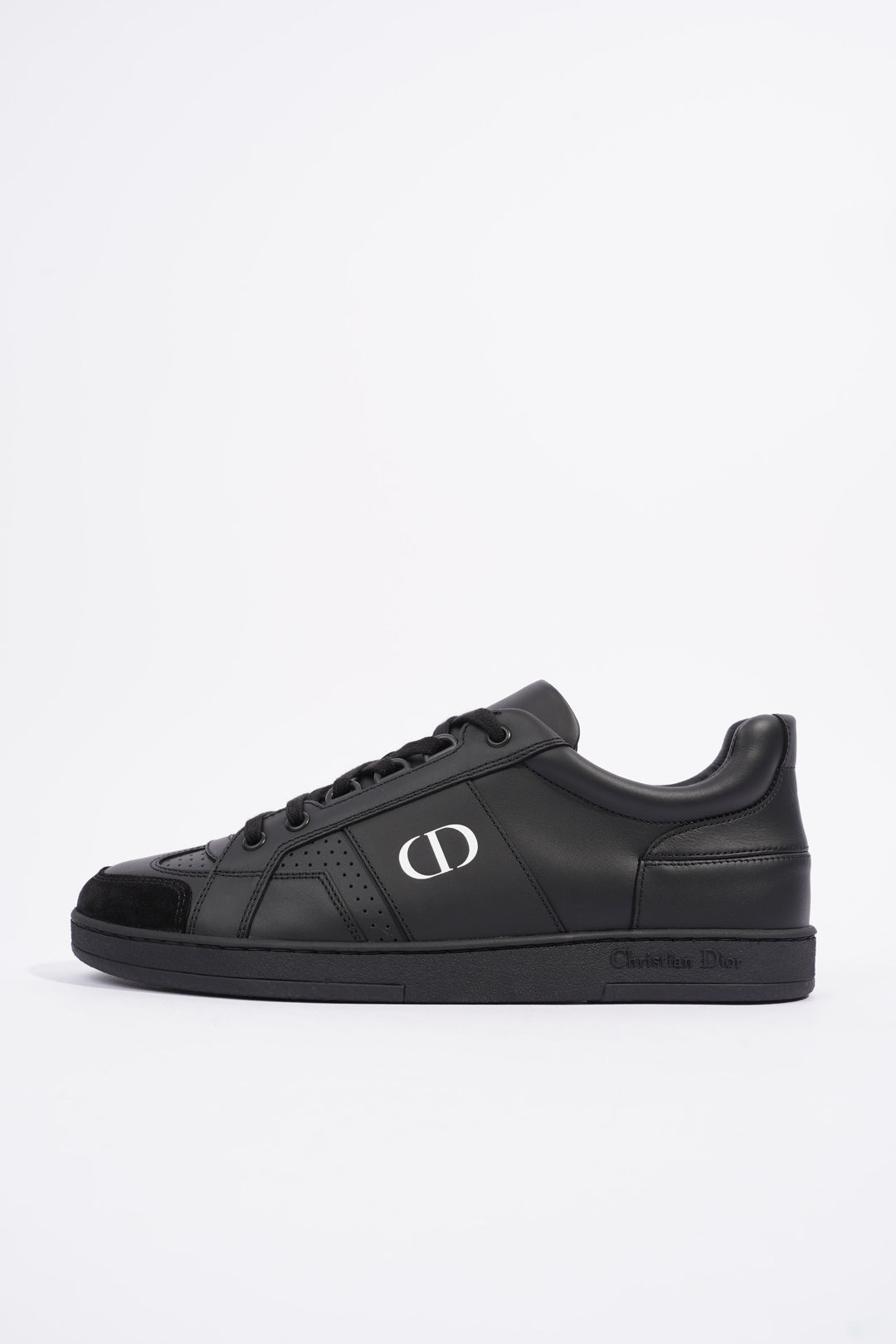 Christian Dior CD Low Top Sneaker Black Leather EU 38.5 UK 5.5