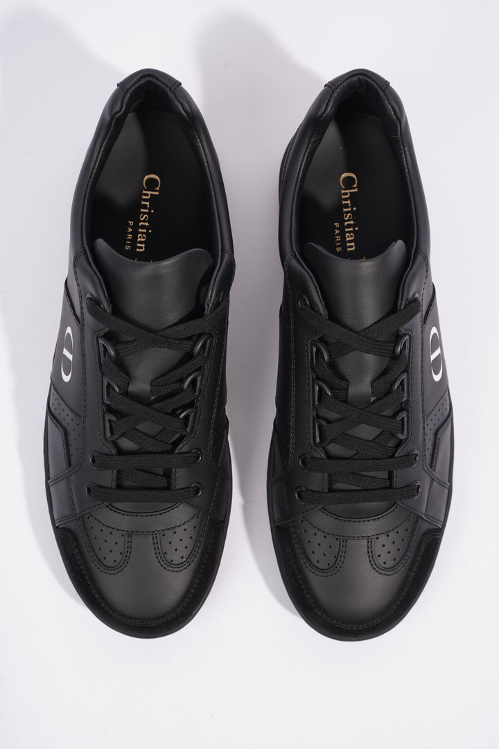 Christian Dior CD Low Top Sneaker Black Leather EU 38.5 UK 5.5