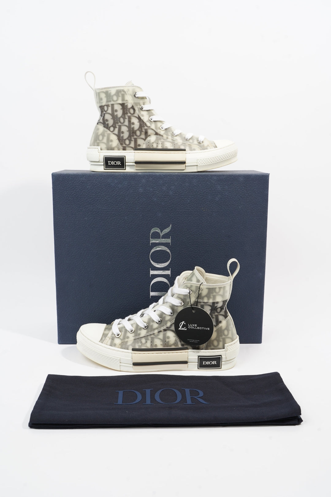 Christian Dior B23 Grey Oblique Canvas EU 37.5 UK 4.5