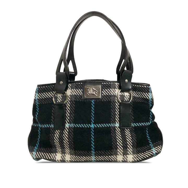 BURBERRY Wool House Check Handbag