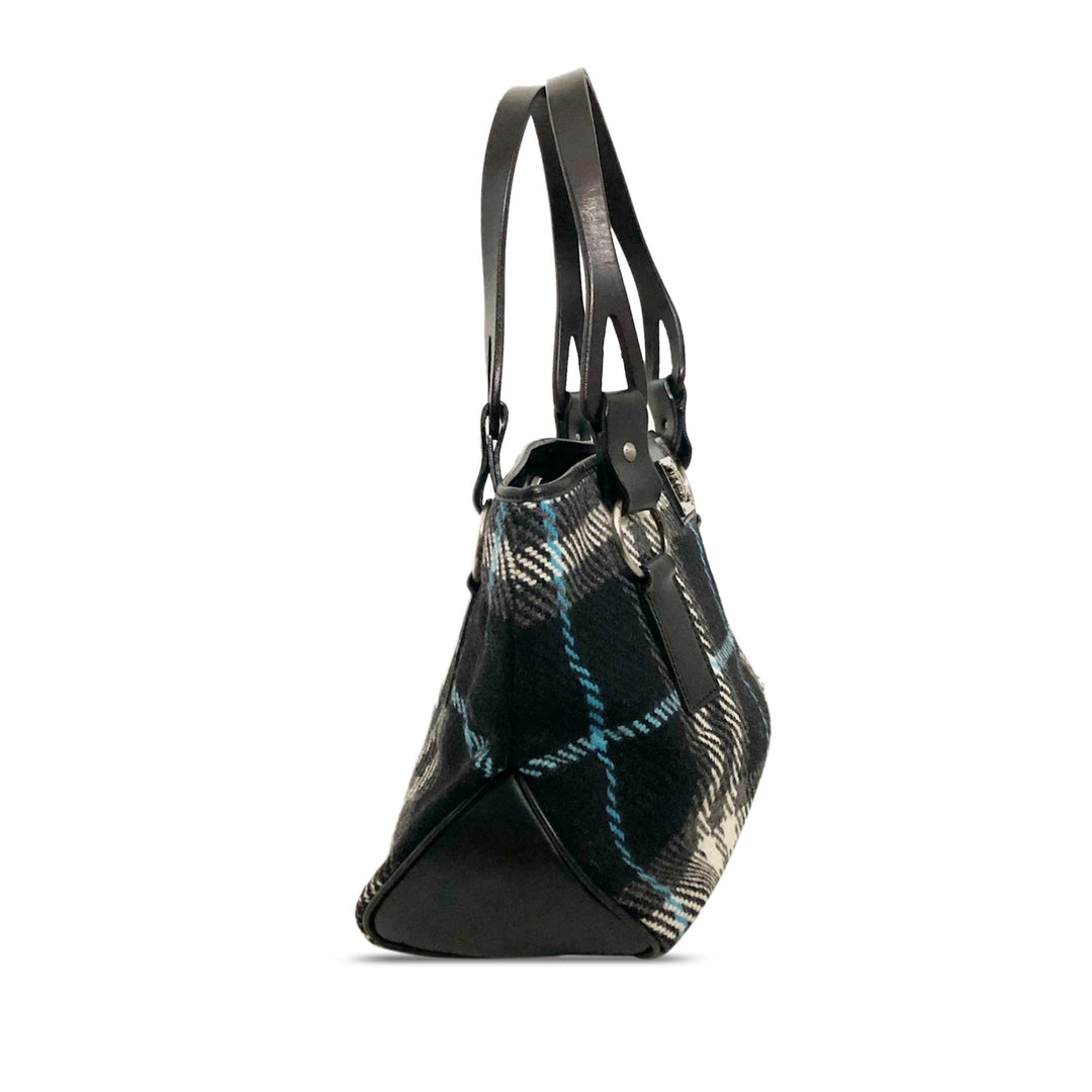 BURBERRY Wool House Check Handbag