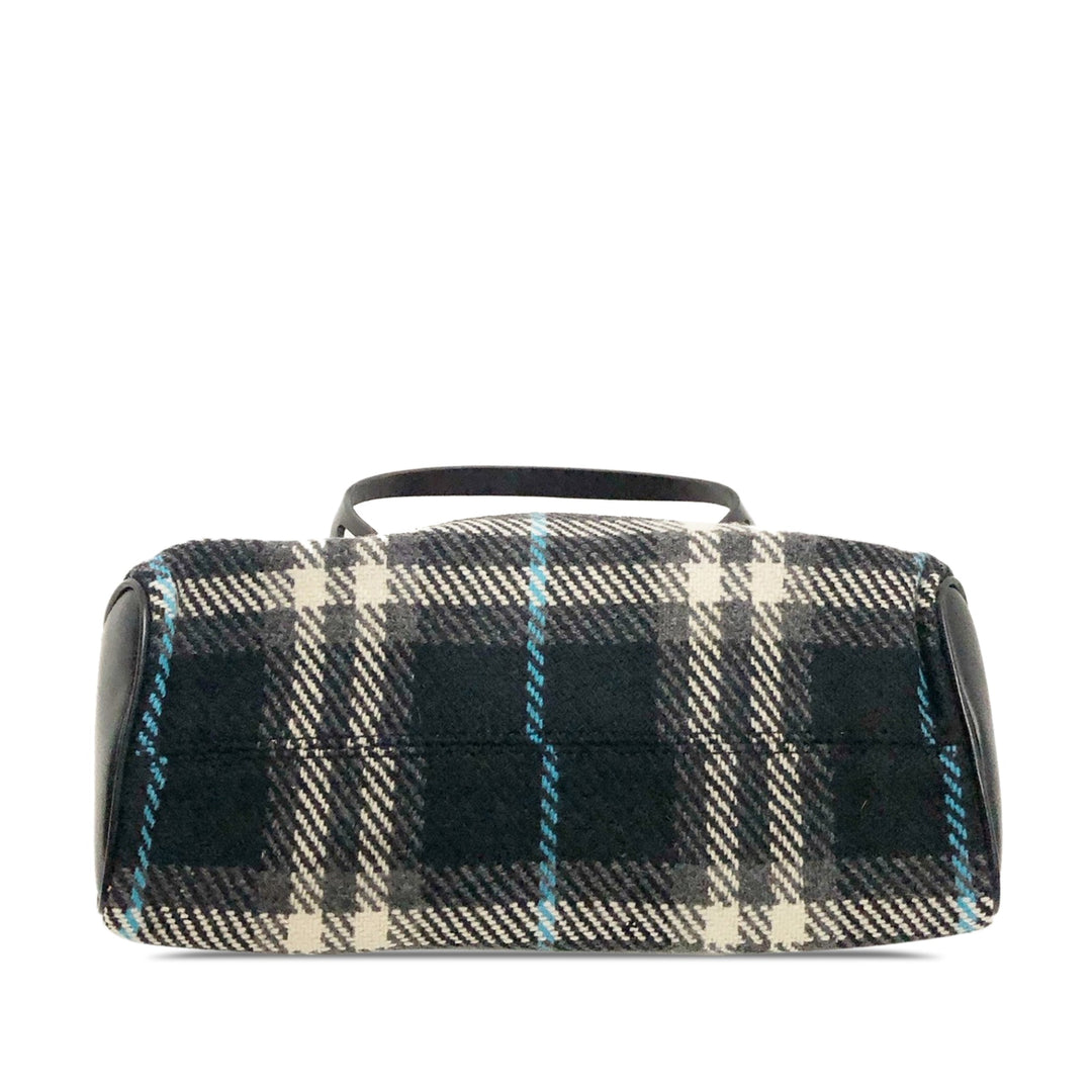 BURBERRY Wool House Check Handbag