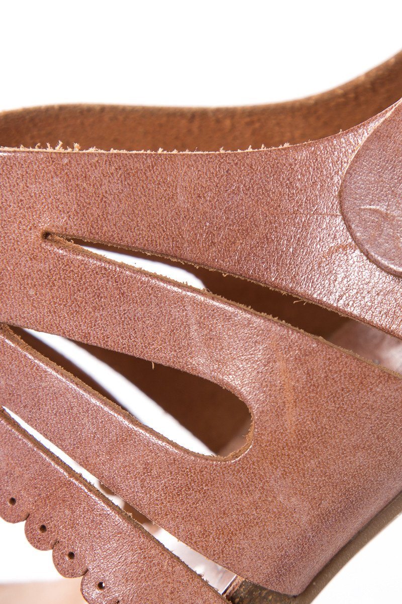 Pedro Garcia Blush Winona Cut Out Detail Sandals SZ 35.5