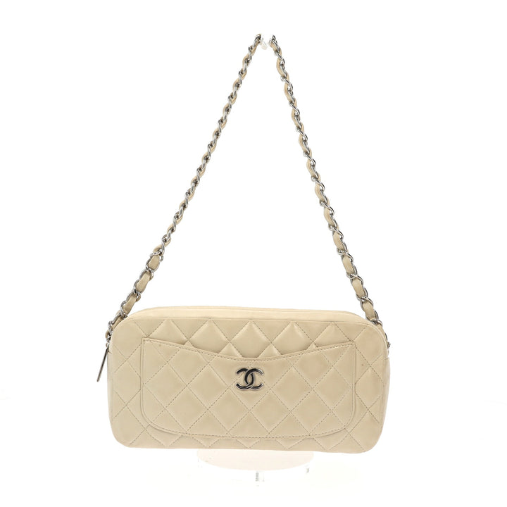 Top Quality Chanel Camera Shoulder Bag in Beige Leather